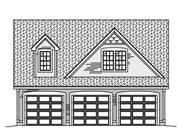 This is the front elevation of these garage plans.