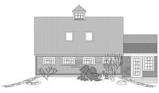 This is the front elevation for these garage plans.