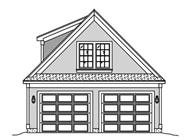 This is a plain, black and white rendering of these garage plans.