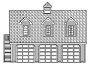 This set of Garage plans has a front elevation -- here it is!