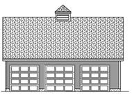 This image shows these garage plans from the front.