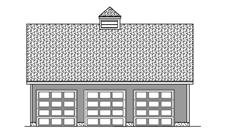 This image shows these garage plans from the front.