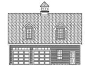 This is a colorless front elevation of these Garage Plans.