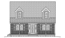 This is the front elevation for Country Home Plans 4-1945