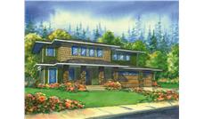 This is a colored renderign of the Wheatland Prairie Home Plans.