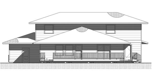 Home Plan Rear Elevation
