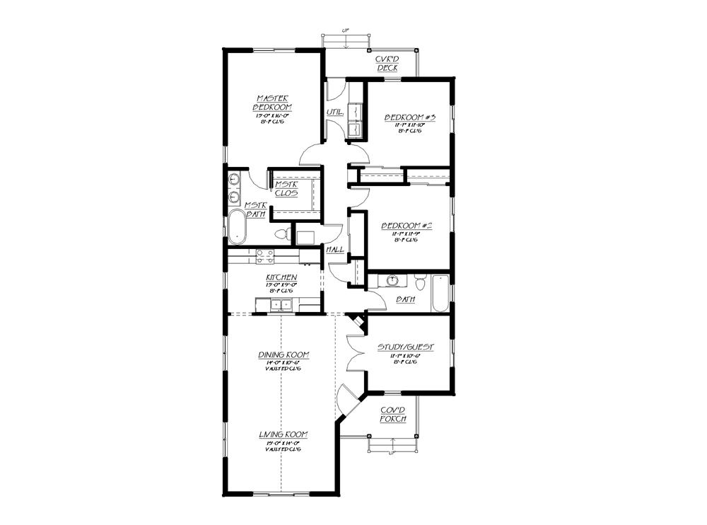 Floor Plan First Story for bungalow home plans BL-1035
