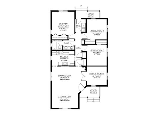 Floor Plan First Story for bungalow homeplan Cannon Hill