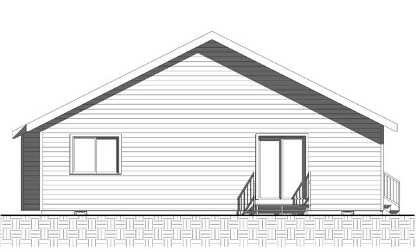 Home Plan Rear Elevation