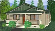 This image is a computer rendering of Bugalow Houseplans 