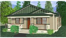This image is a computer rendering of Bugalow Houseplans 