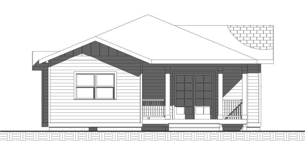Home Plan Rear Elevation