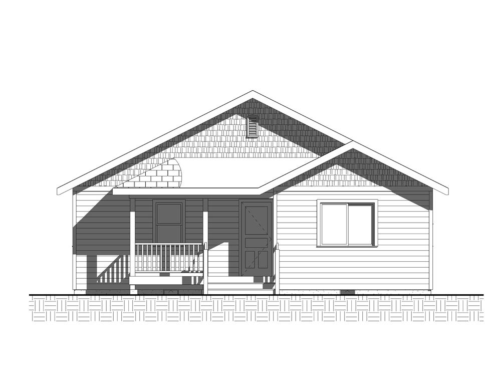 Home Plan Rear Elevation