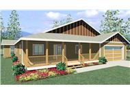 This is a computer rendering of Bungalow Home Plans 