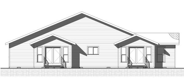 Home Plan Rear Elevation