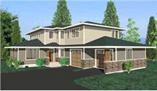 This image shows the colored rendering of the Oakridge Prairie Homeplans.