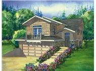 This image shows a colored rendering of the Stoneybrook Country Homeplans.