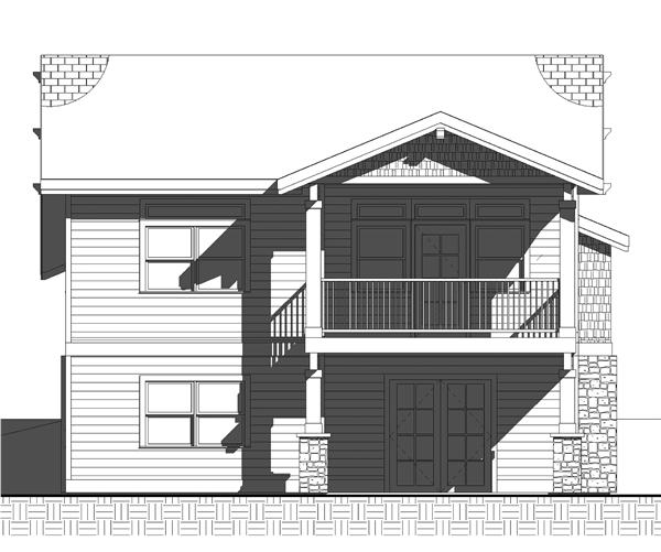 Home Plan Rear Elevation