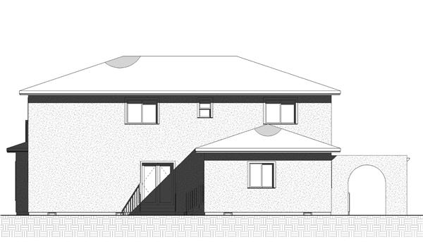 Home Plan Rear Elevation
