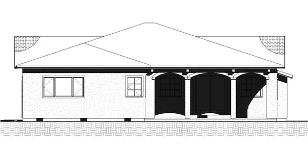 Home Plan Rear Elevation
