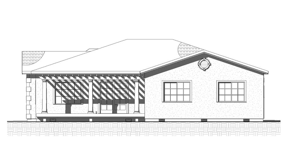 Home Plan Rear Elevation