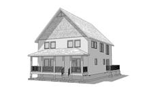 This is the colored rendering of the Yosemite Vacation Home Plans.