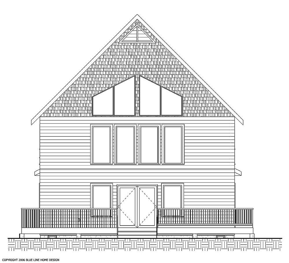 Home Plan Rear Elevation