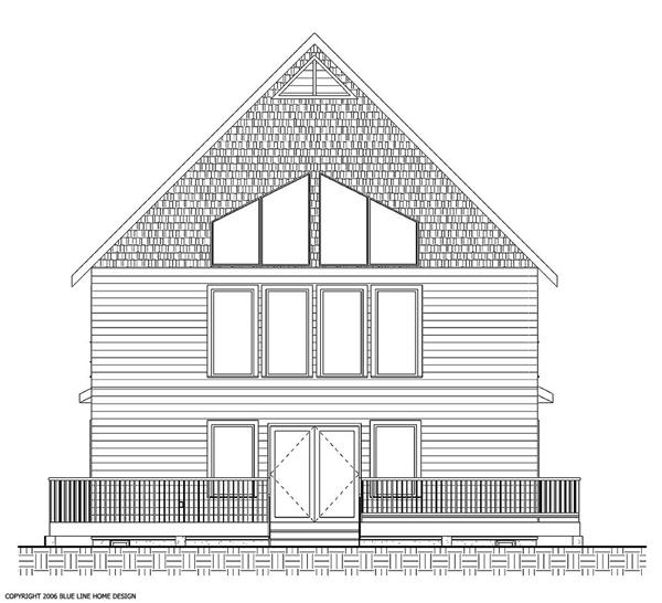 Home Plan Rear Elevation