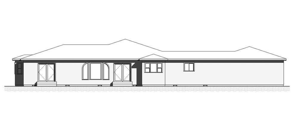 Home Plan Rear Elevation