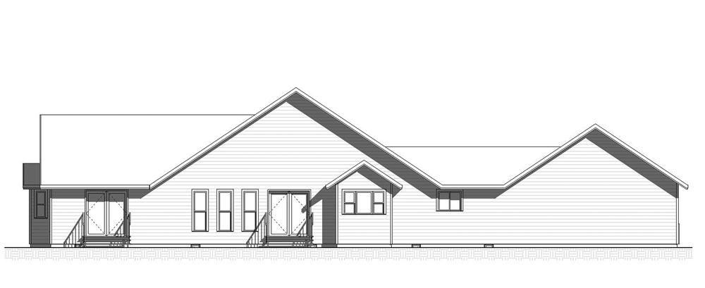 Home Plan Rear Elevation
