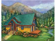 This image is a colored rendering of Jasper Vacation Homeplans.