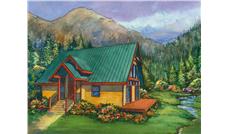 This image is a colored rendering of Jasper Vacation Homeplans.