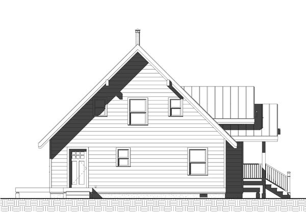 Home Plan Rear Elevation