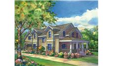 This image is a colored rendering of Country Homeplans Corbin Park.