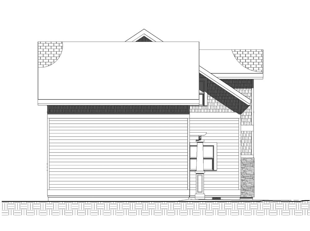 Home Plan Rear Elevation