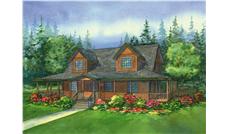 This image is a colored rendering of the Northwood Country Homeplans.