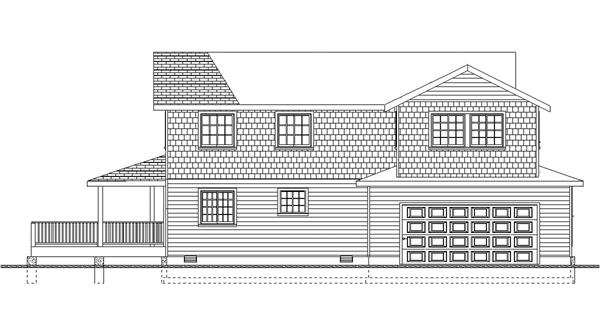 Home Plan Rear Elevation