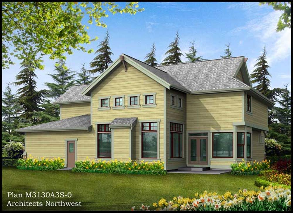 Home Plan Rear Elevation