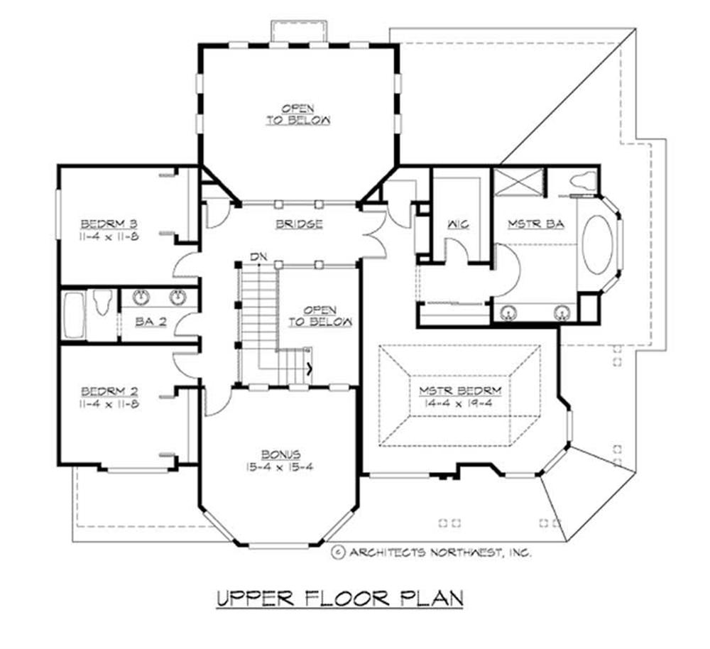 House Plan CD-M3130A3S-0 Second Floor Plan