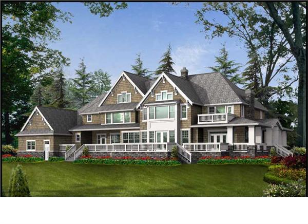 Home Plan Rear Elevation