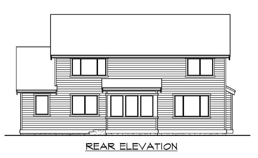 Home Plan Rear Elevation