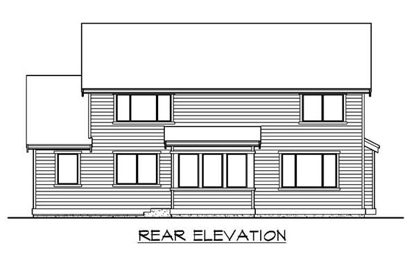 Home Plan Rear Elevation