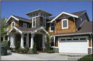 This is an actual color photo of these very popular Craftsman House Plans.