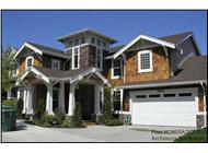 This is an actual color photo of these very popular Craftsman House Plans.