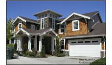 This is an actual color photo of these very popular Craftsman House Plans.