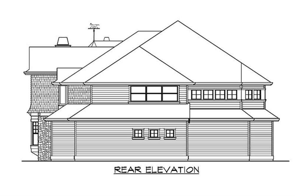 Rear Elevation for plan CD 4400