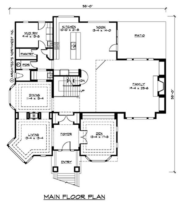 Home Plan : # 115-1335 Main Floor Plan