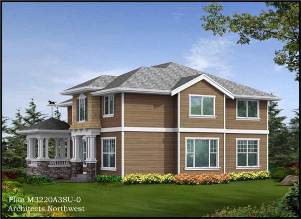 Home Plan Rear Elevation