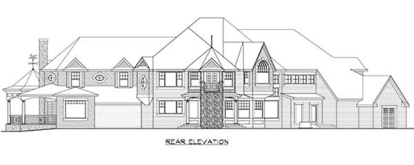 Home Plan Rear Elevation
