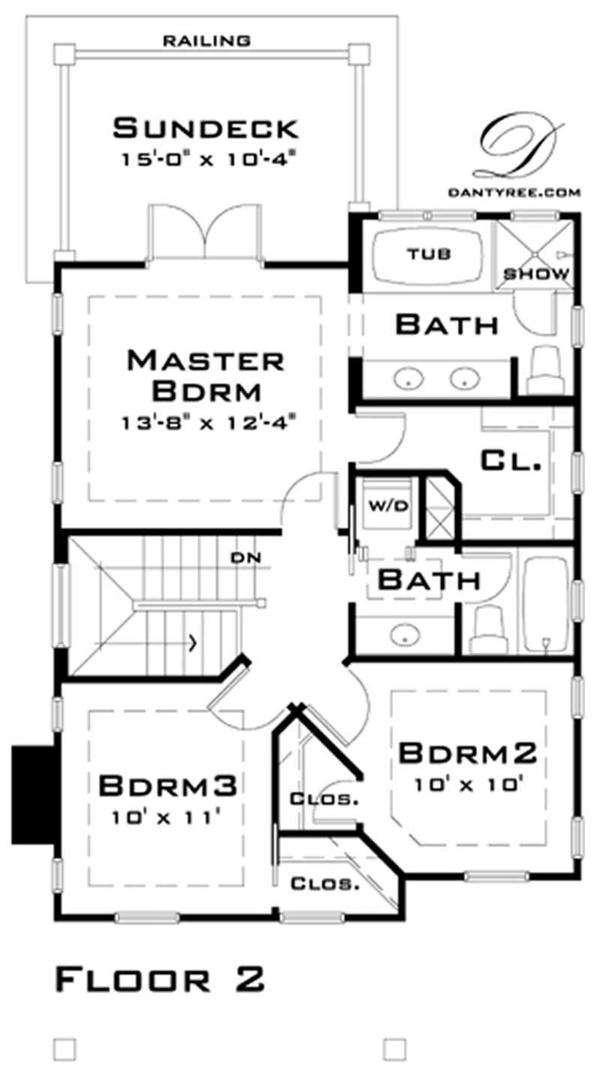 House Plan DT-0038 Second Floor Plan